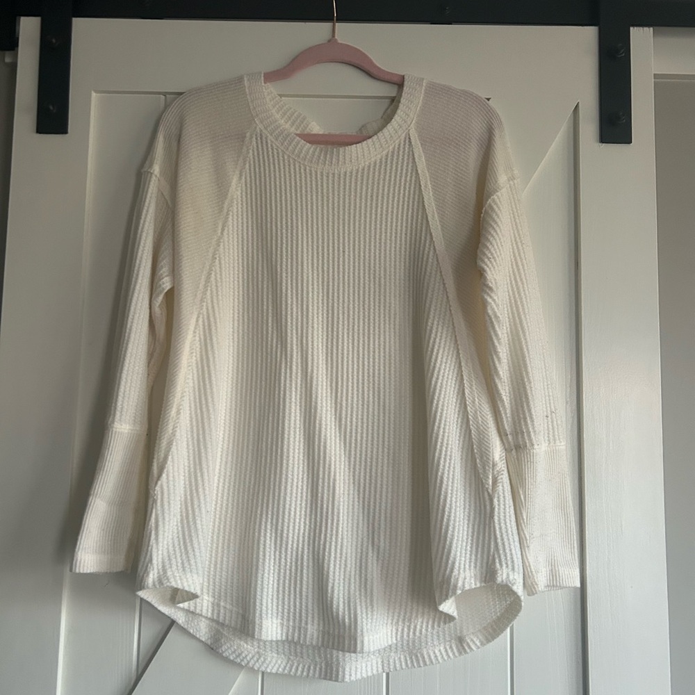 Waffle knit long sleeve